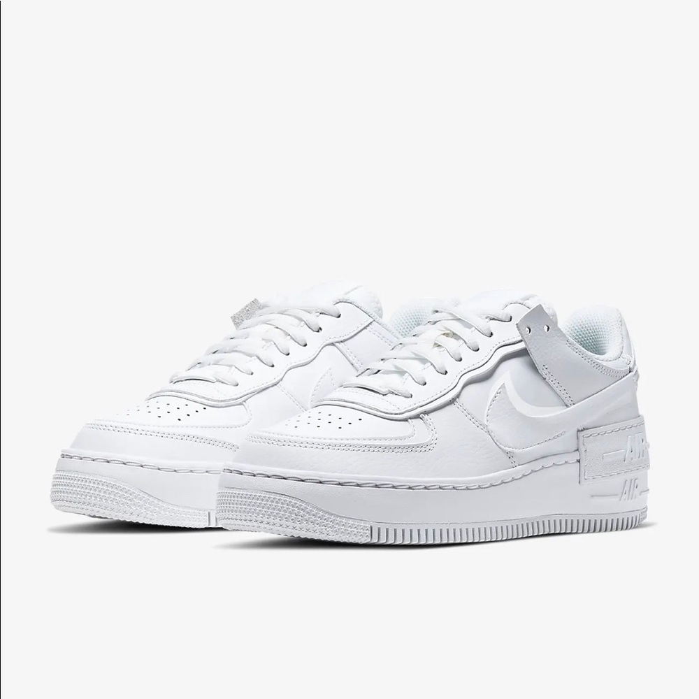 Brand new white Nike Air Force 1 Shadow